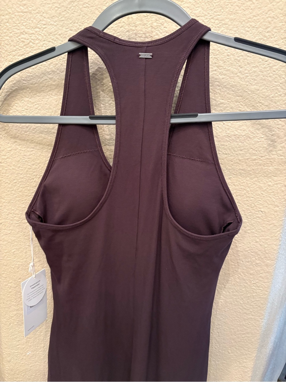 NWT~VUORI Women Brown Pose Scoop Sleeveless Rib Racerback Maxi Dress Size Small - Picture 5 of 9